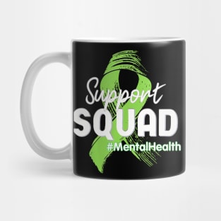 Support Squad Mental Health Awareness Lime Green Ribbon Mug